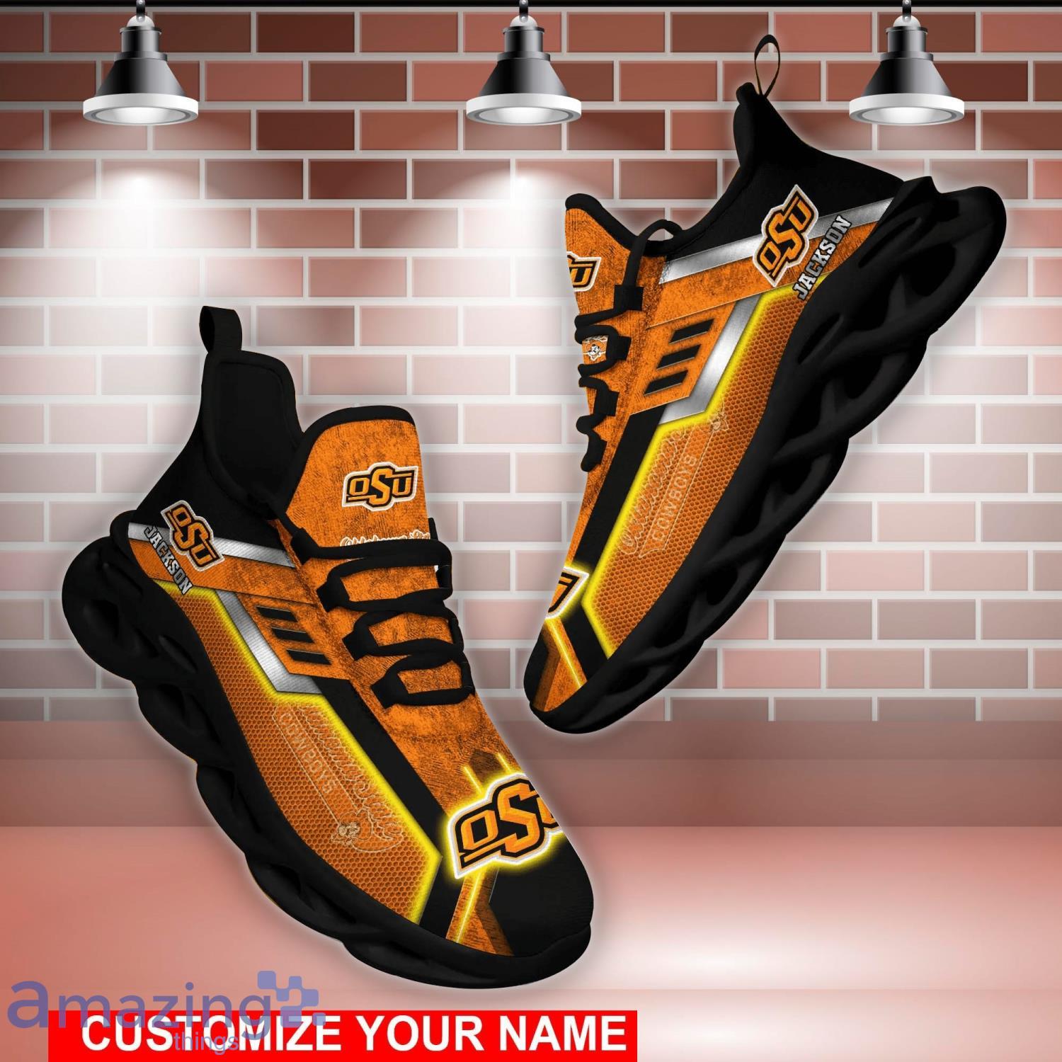 Oklahoma State Cowboys NCAA1 Max Soul Shoes Custom Name Sports Sneakers For Fans image Oklahoma State Cowboys NCAA1 Max Soul Shoes Custom Name Sports Sneakers For Fans Product Photo 5