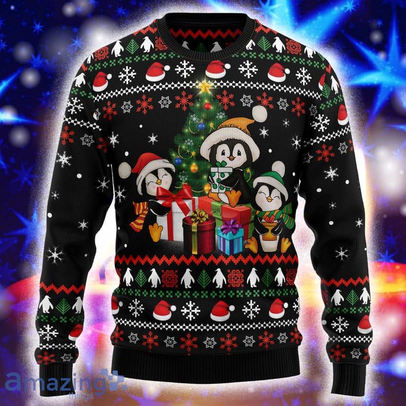 Penguin Christmas Tree Special Design For Christmas Holiday 3D Sweater image Penguin Christmas Tree Special Design For Christmas Holiday 3D Sweater Product Photo 2