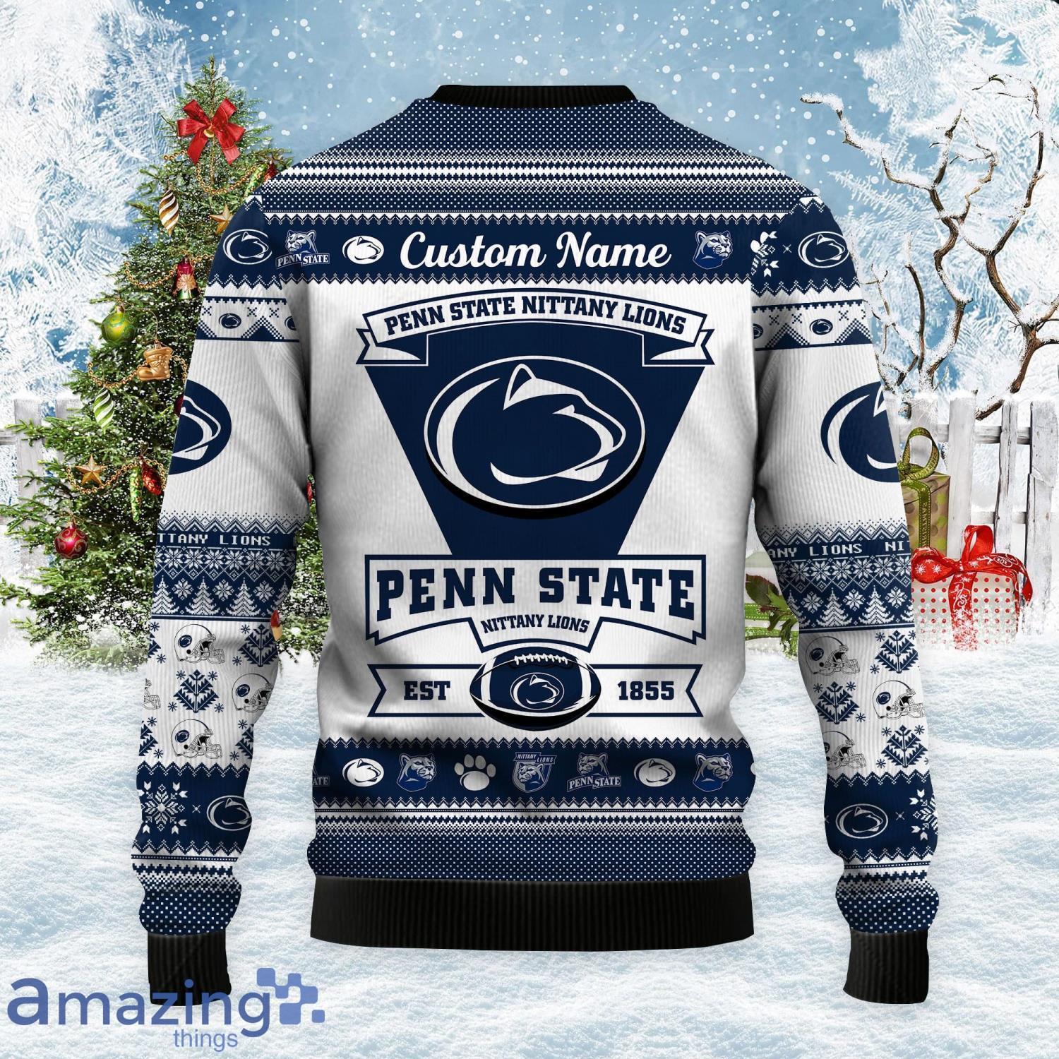 Penn State Nittany Lions Football Team Logo Ugly Christmas Sweater Christmas Gift For Sport Fans Product Photo 1