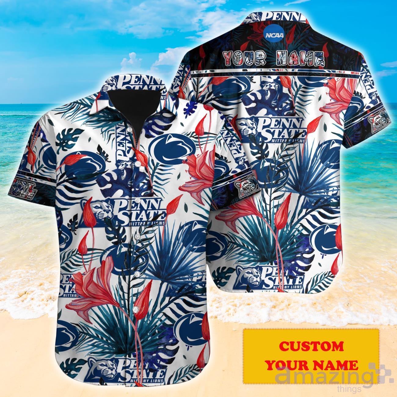 Penn State Nittany Lions NCAA1 Custom Name Hawaiian Shirt Super Hot Design For Fans image Penn State Nittany Lions NCAA1 Custom Name Hawaiian Shirt Super Hot Design For Fans Product Photo 1
