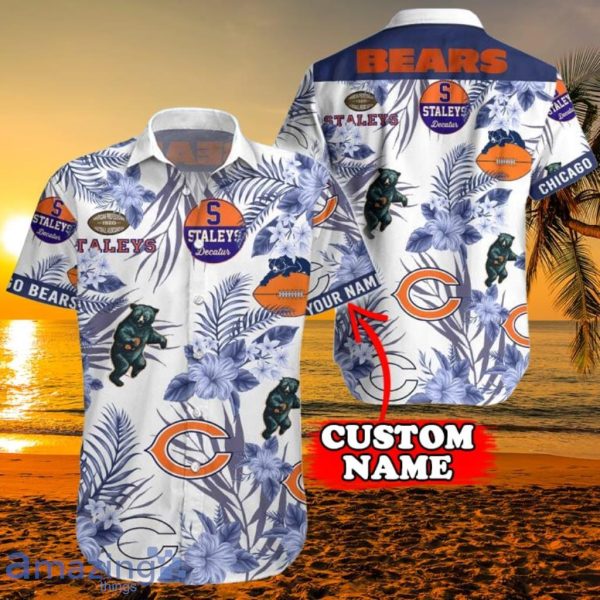 Chicago Bears Custom Name NFL Hawaiian Shirt And Shorts Gift For