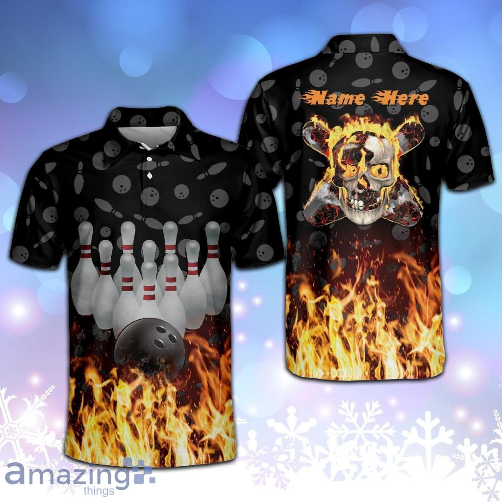 Pittsburgh Steelers Logo Fire Skull Printed Polo Shirts