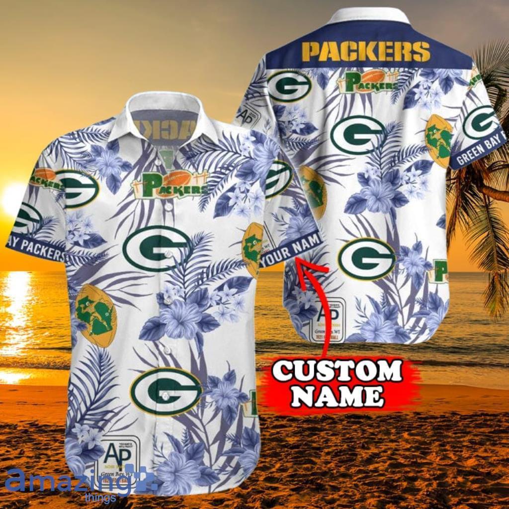 Green Bay Packers Custom Name NFL Hawaiian Shirt And Shorts Gift