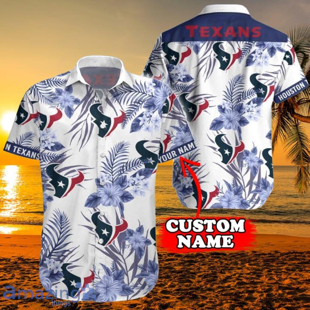 NFL Houston Texans Logo Hot Hawaiian Shirt Gift For Men And Women Color  White - Limotees