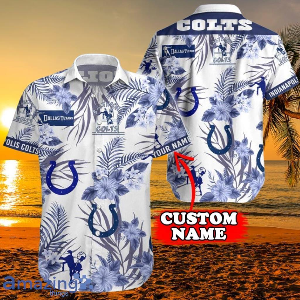 Indianapolis Colts NFL Fans Camouflage Vintage Custom Name And Number  Hawaiian Shirt