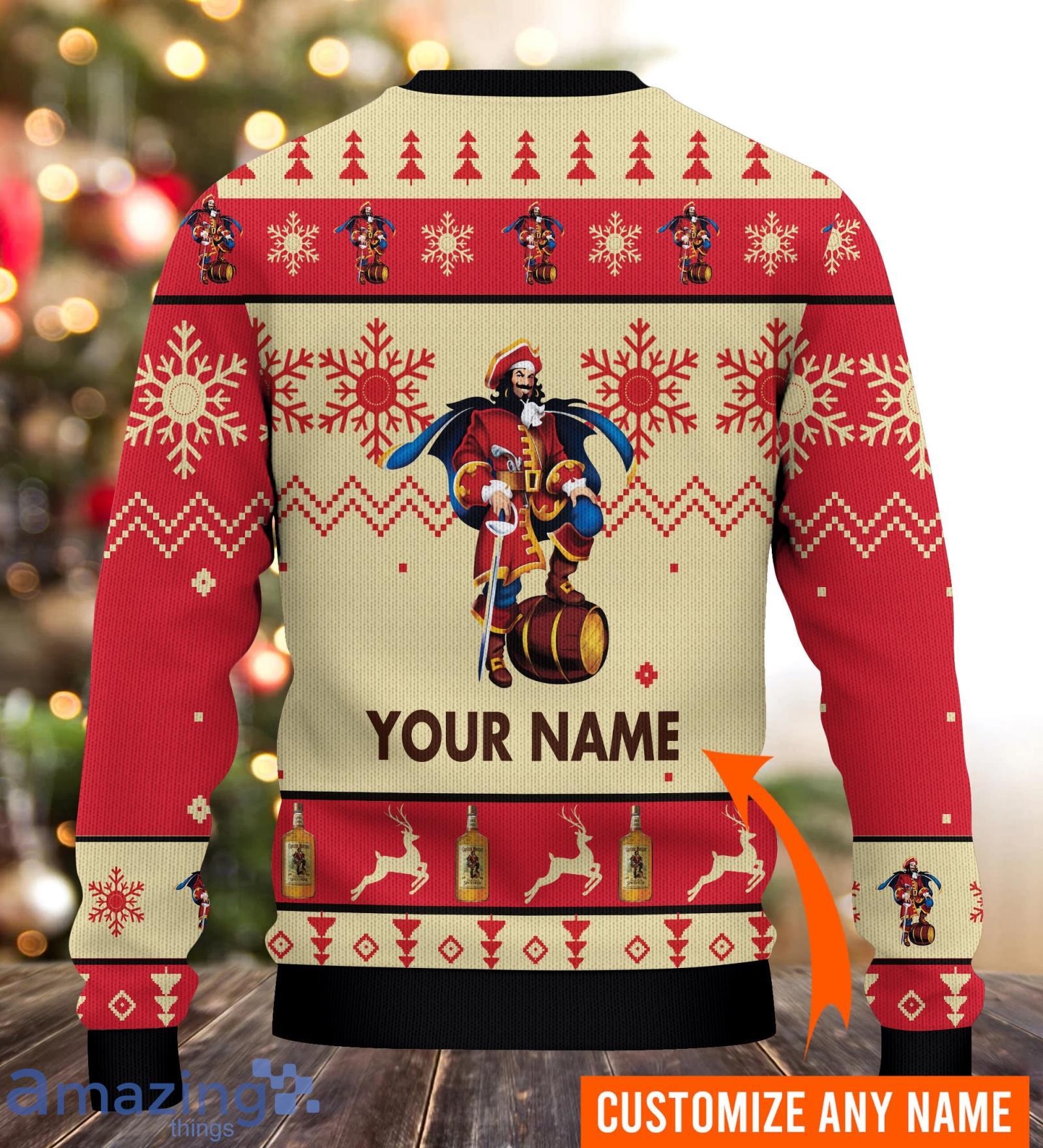 Personalized Name Captain Morgan 3D All Over Printed Christmas Ugly Sweater Men And Women Gift image Personalized Name Captain Morgan 3D All Over Printed Christmas Ugly Sweater Men And Women Gift Product Photo 3
