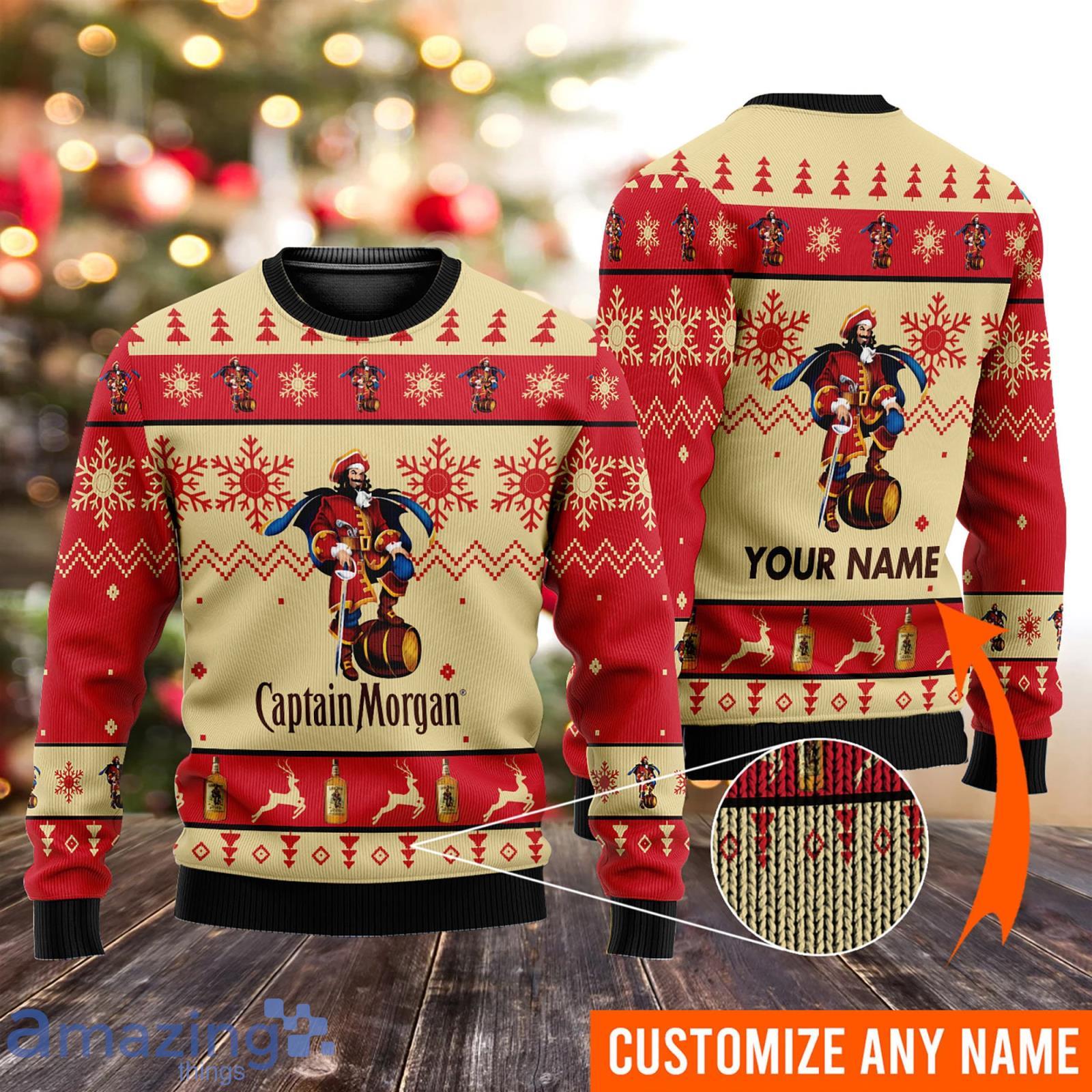 Personalized Name Captain Morgan 3D All Over Printed Christmas Ugly Sweater Men And Women Gift Product Photo 1 Personalized Name Captain Morgan 3D All Over Printed Christmas Ugly Sweater Men And Women Gift Product Photo 1