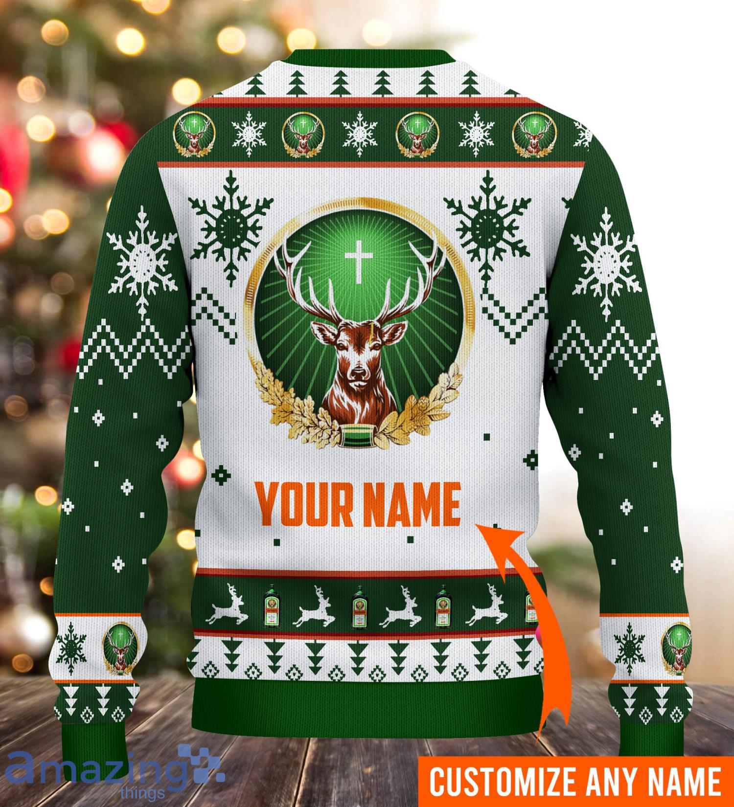 Personalized Name Jagermeister 3D All Over Printed Christmas Ugly Sweater Men And Women Gift image Personalized Name Jagermeister 3D All Over Printed Christmas Ugly Sweater Men And Women Gift Product Photo 3