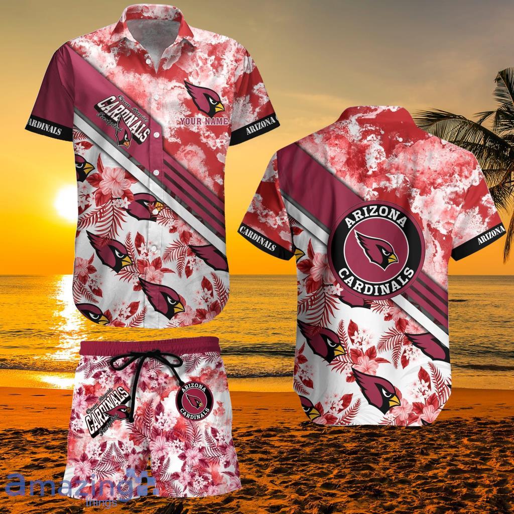 Arizona Cardinals Custom Name NFL Hawaiian Shirt And Shorts Gift