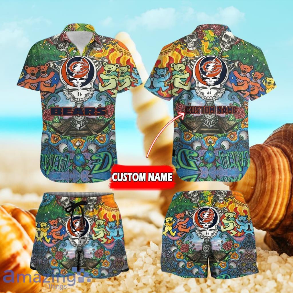 Custom Name For Fans Chicago Bears NFL Mickey Lover Tropical Hawaiian Shirt