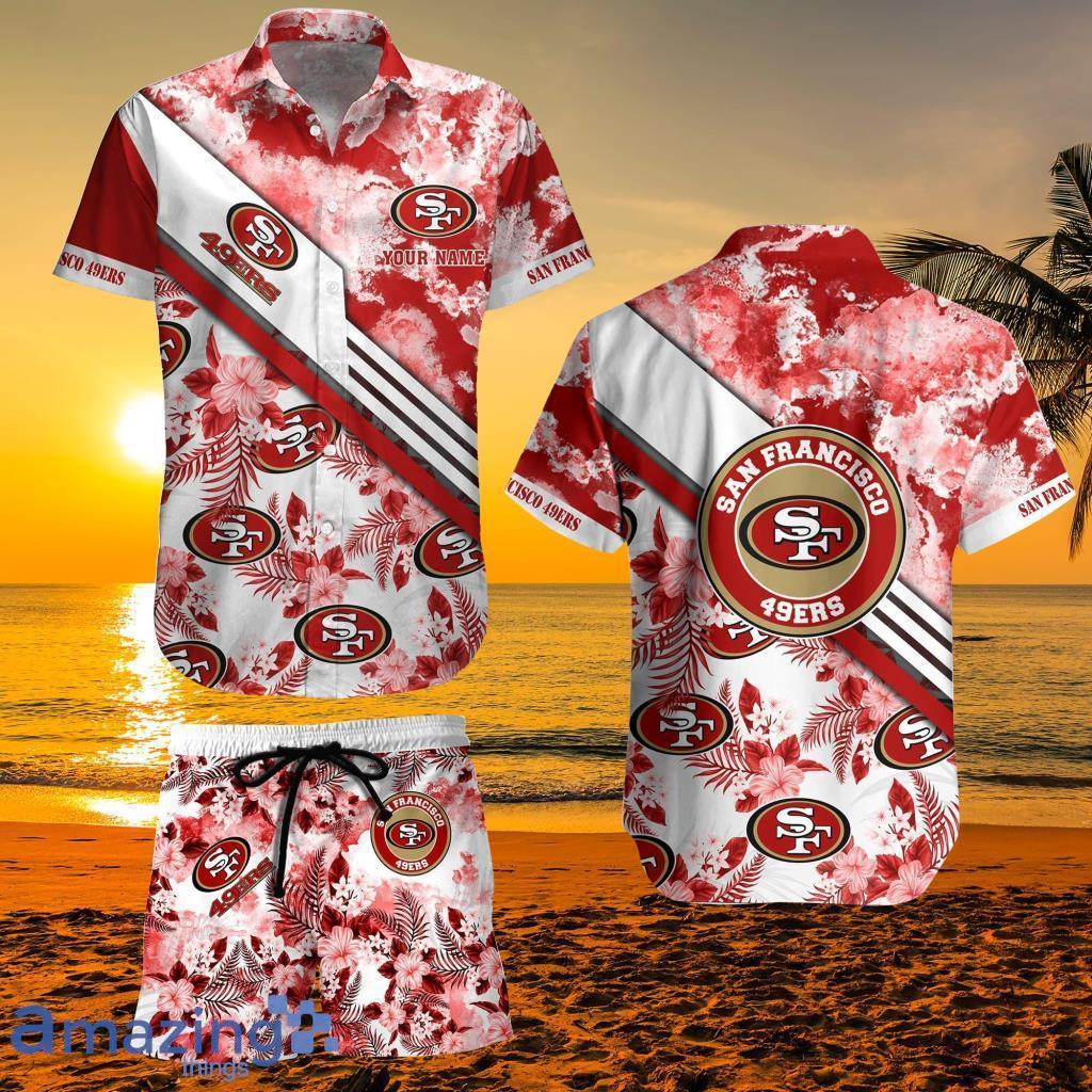 San Francisco 49ers Gold Rush Hawaiian Shirt Shorts Combo Set