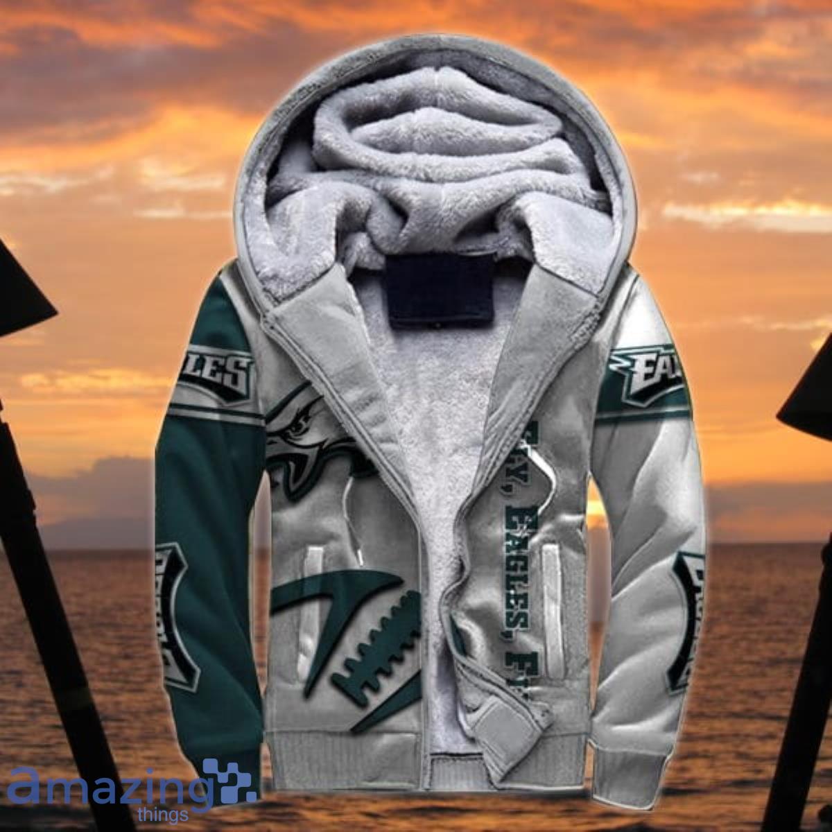 Philadelphia Eagles NFL Green 3D Hoodie Zip Hoodie For Men And Women Sport  Gift - Banantees