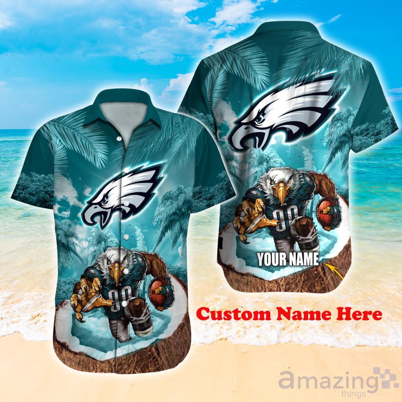 Philadelphia Eagles T-Shirts Beach Shorts Outfits Men Summer Short Sleeve  Shorts