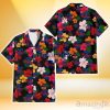 Philadelphia Phillies Pink Orange Yellow White Hibiscus Black Background 3D Hawaiian Shirt Gift For Fans