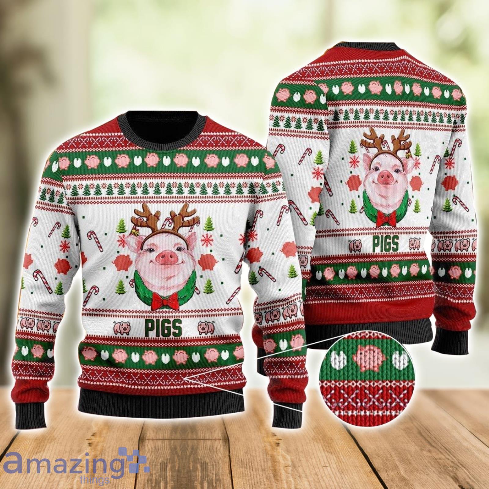 Ugly christmas 2025 sweater pig