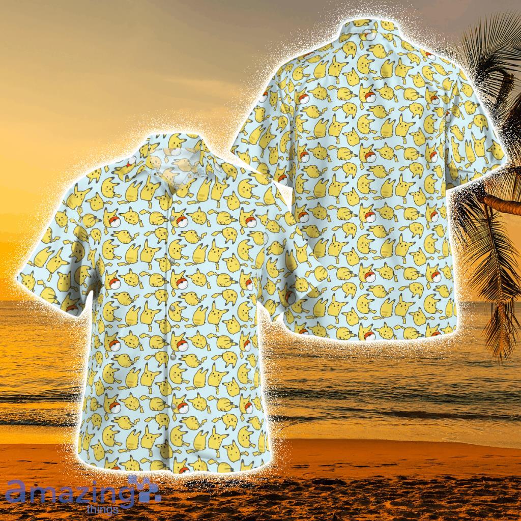 Pikachu Pokemon Chibi Tropical Hawaiian Shirt Product Photo 1