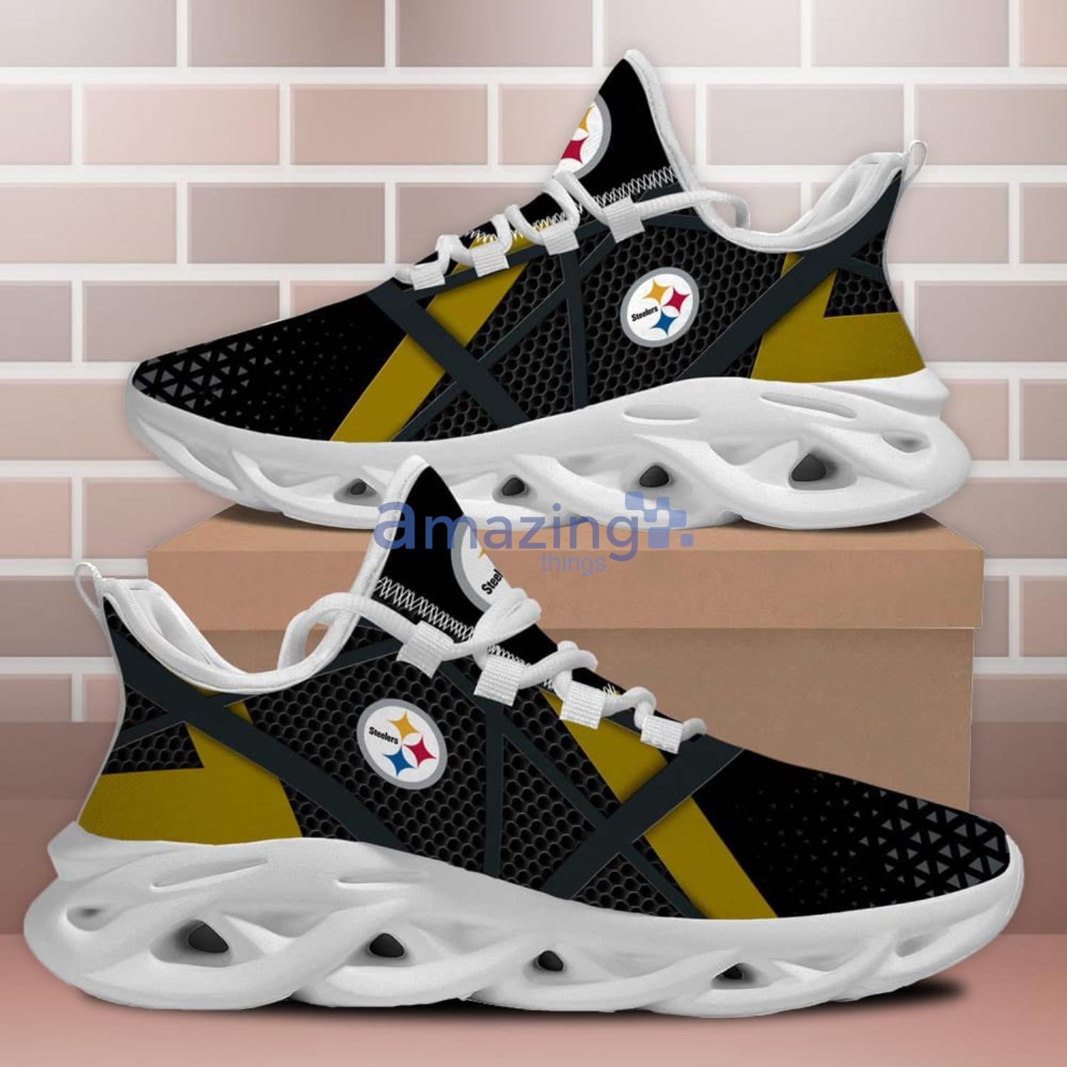 Custom Name Pittsburgh Steelers Sneakers Max Soul Shoes For Men