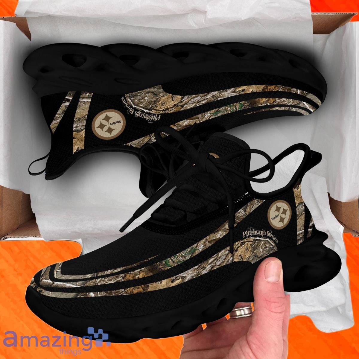 Pittsburgh Steelers Shoes Black and Gold New 