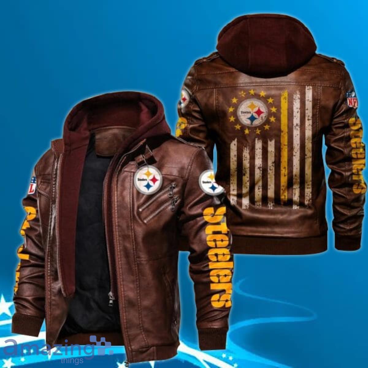 Pittsburgh Steelers Leather Jacket Super Stars Gift for fans FpB Product Photo 1
