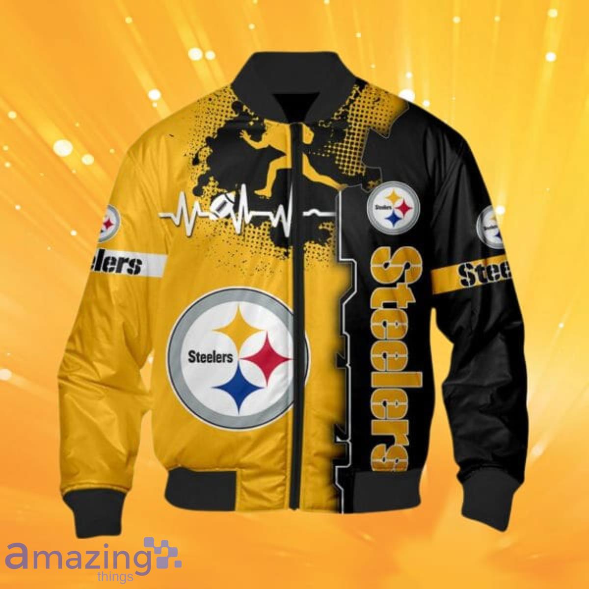 Pittsburgh Steelers NFL Bomber Jacket Style Gift For Fans Product Photo 1