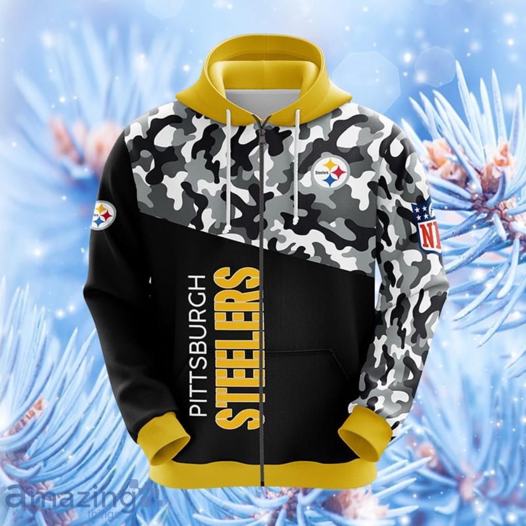 NFL Pittsburgh Steelers Fans All Over Print 3D T-Shirt Hoodie Zip