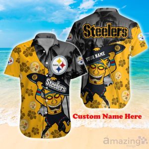 Pittsburgh Steelers NFL Custom Name Hawaiian Shirt Hot Design For Fans Product Photo 1
