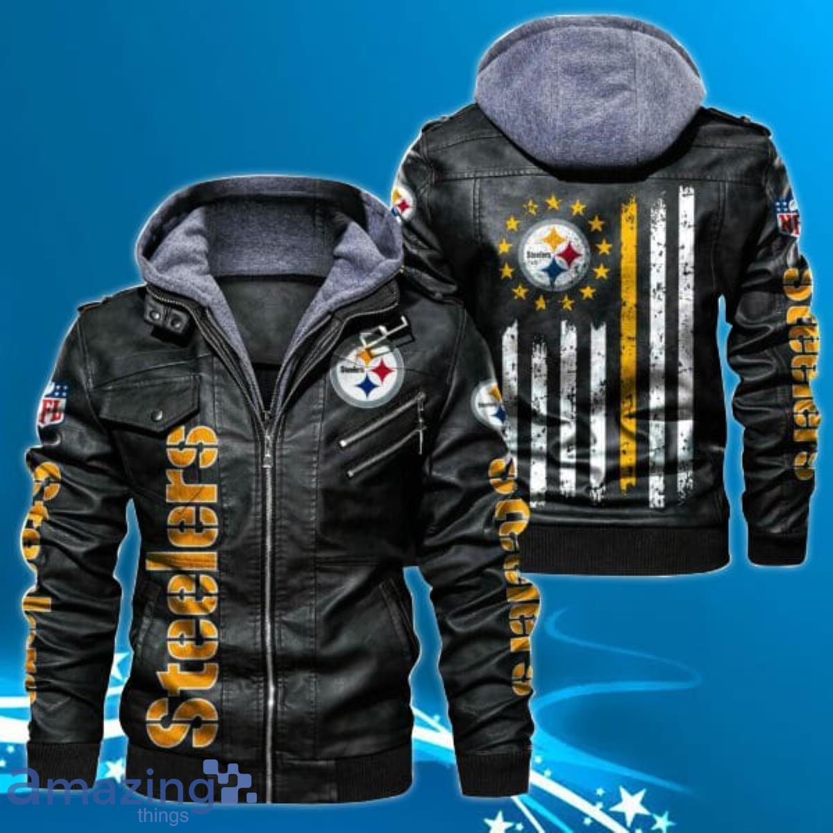 Pittsburgh Steelers NFL Leather Jacket For Men Style Gift Product Photo 1