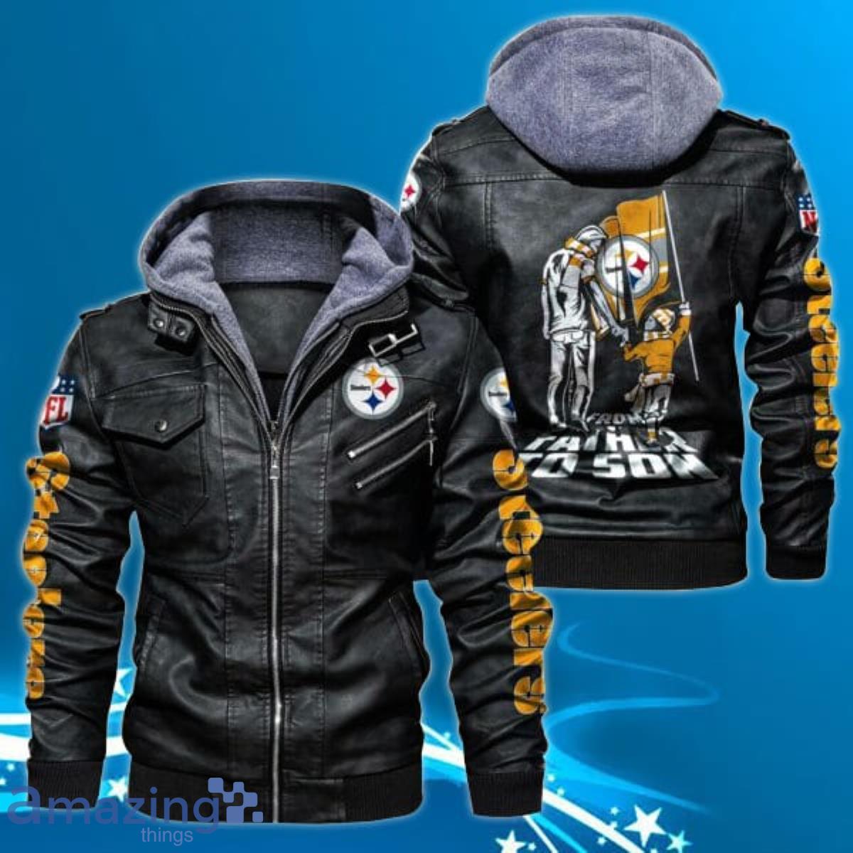 Pittsburgh Steelers NFL Leather Jacket -  Worldwide Shipping