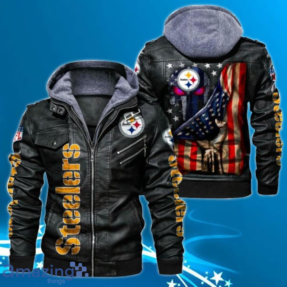 Pittsburgh Steelers NFL Leather Jacket Impressive Gift Product Photo 1