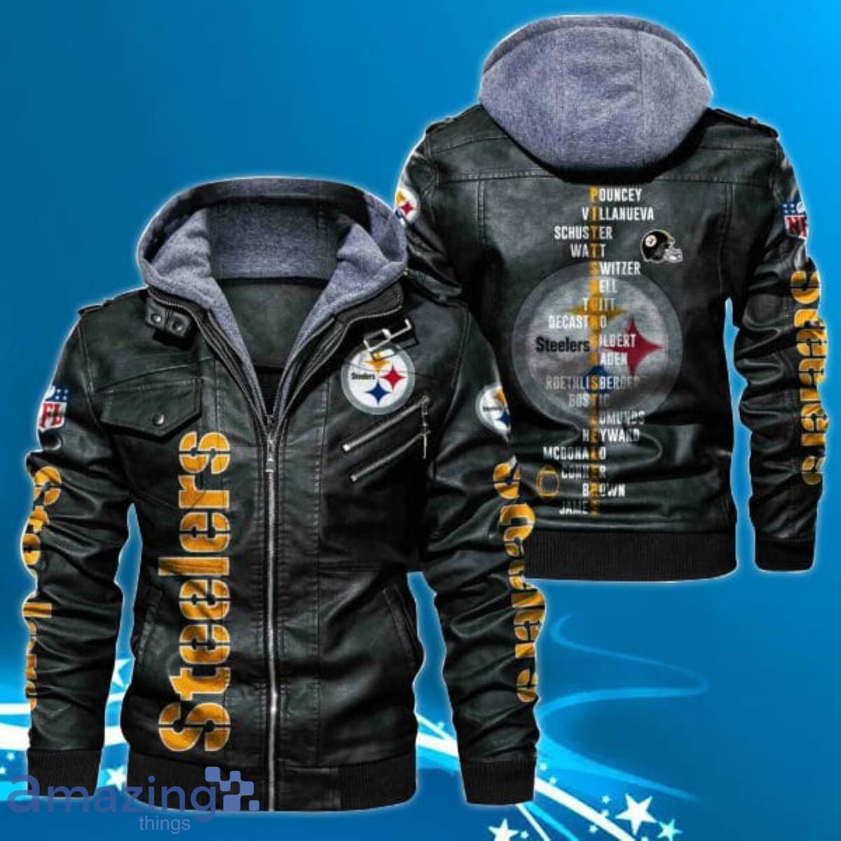 NFL Pittsburgh Steelers Men's Leather Jacket,USA football,NFL coats cheap -  Ingenious Gifts Your Whole Family