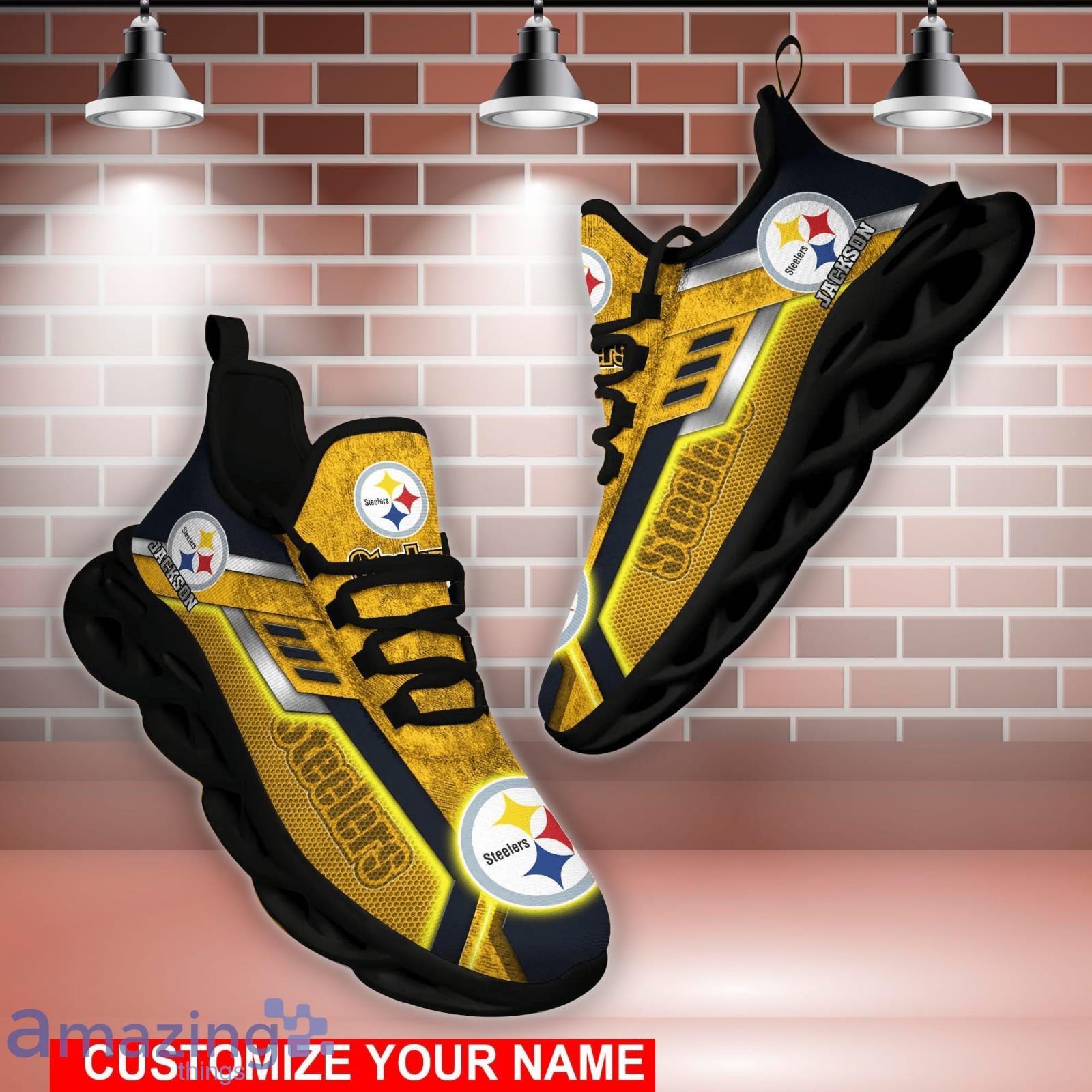 Pittsburgh Steelers Custom Name Sport Max Soul Sneaker Running