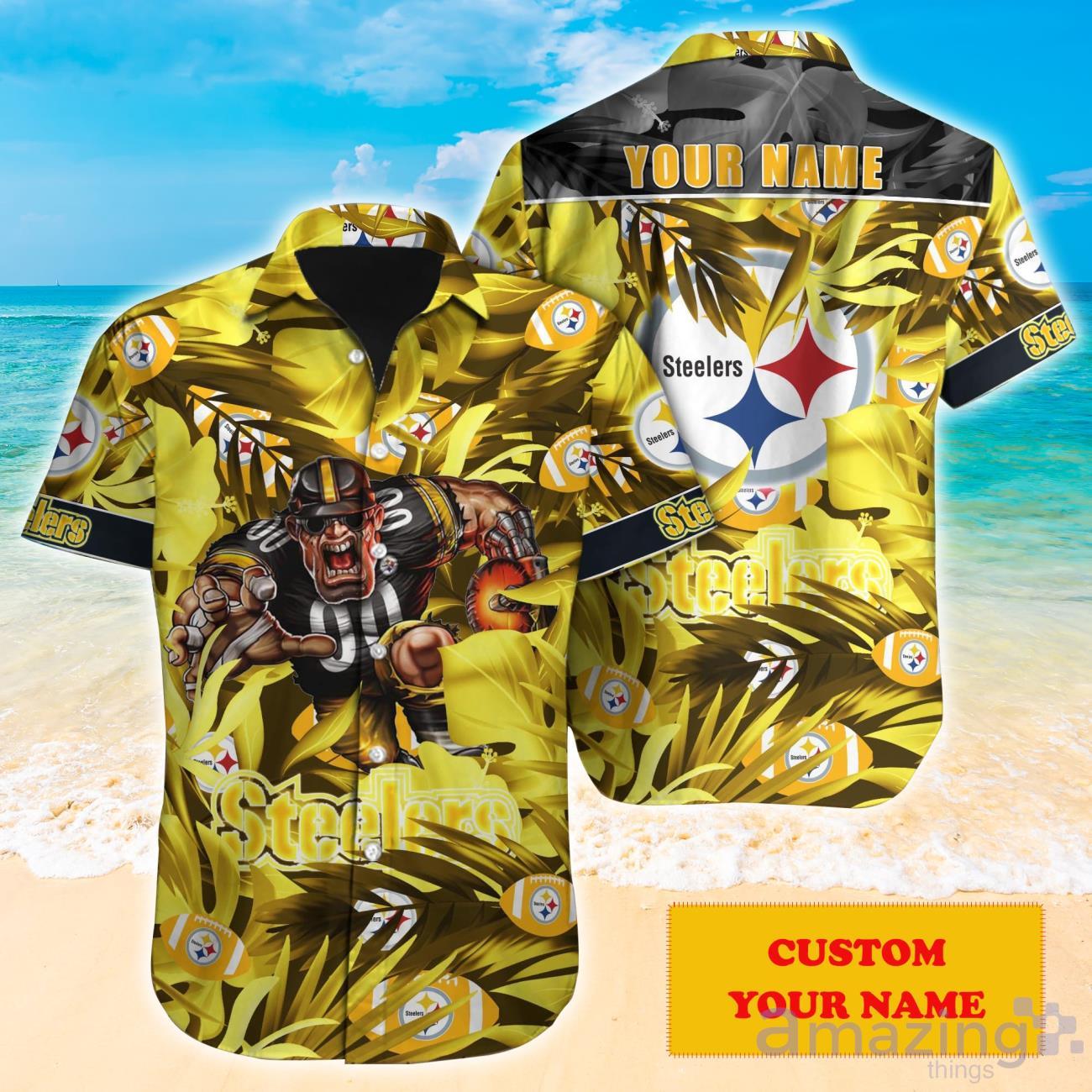 Shark Pittsburgh Steelers NFL Custom Name Hawaiian Shirt For Fans