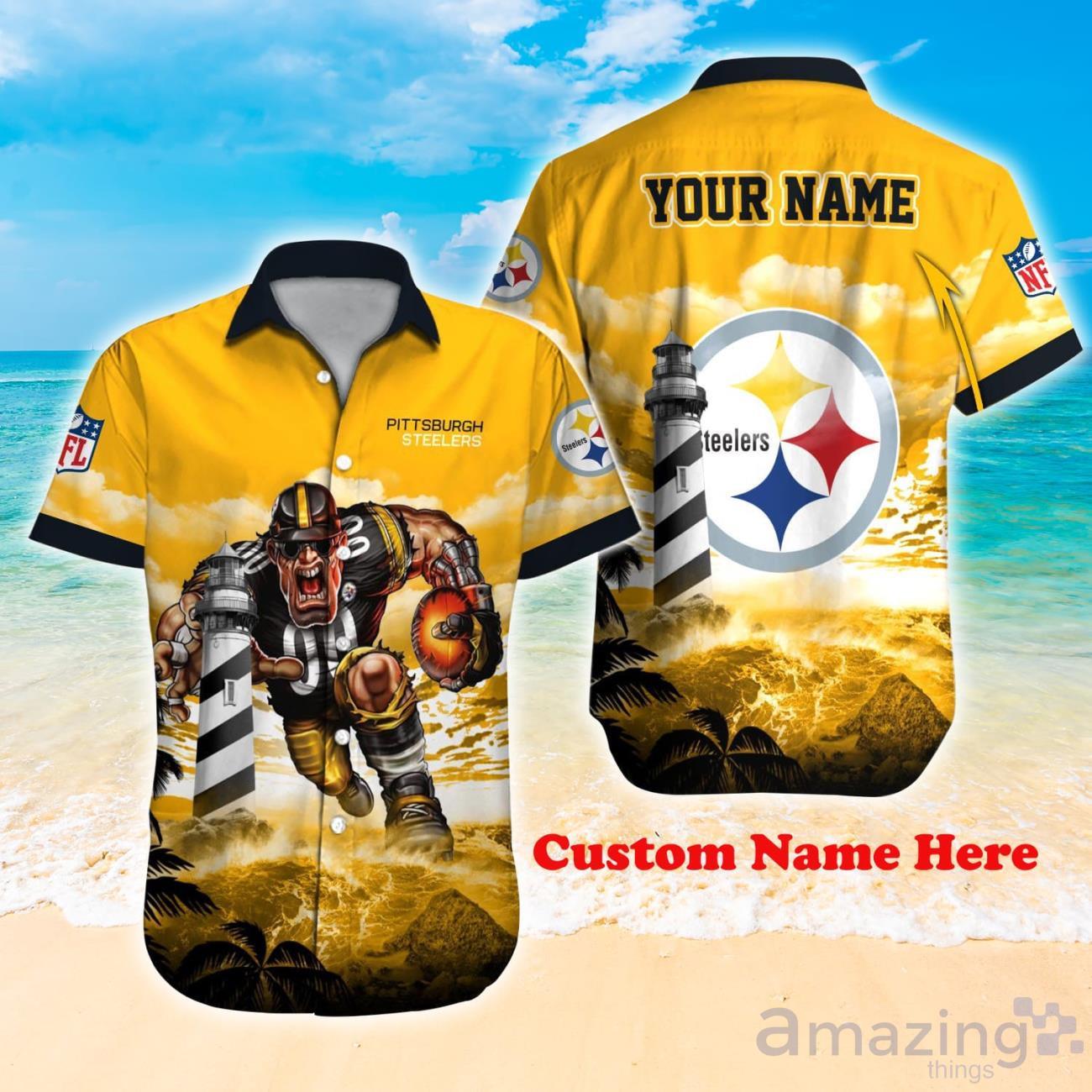 Pittsburgh Steelers Personalized Button Hawaiian Shirt BB176 - ChilaSport -  Chilasport.com in 2023