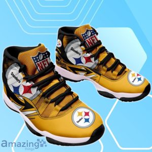 Pittsburgh Steelers Custom Name Air Jordan 11 Sneaker Shoes For Sport Fans  - Banantees