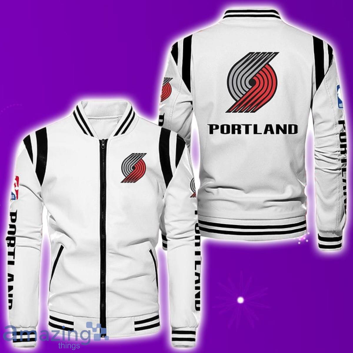 Trail blazers 2024 bomber jacket