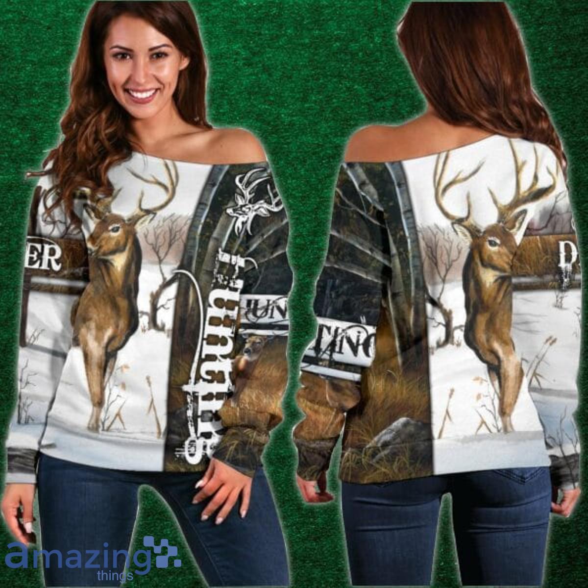 Premium Hunting Shoulder Sweater Impressive Gift Product Photo 1