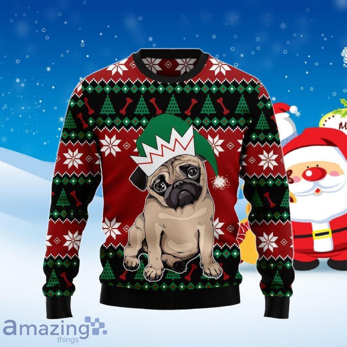 Pug Cute Ugly Christmas Sweater Style Gift For Men And Women Product Photo 1