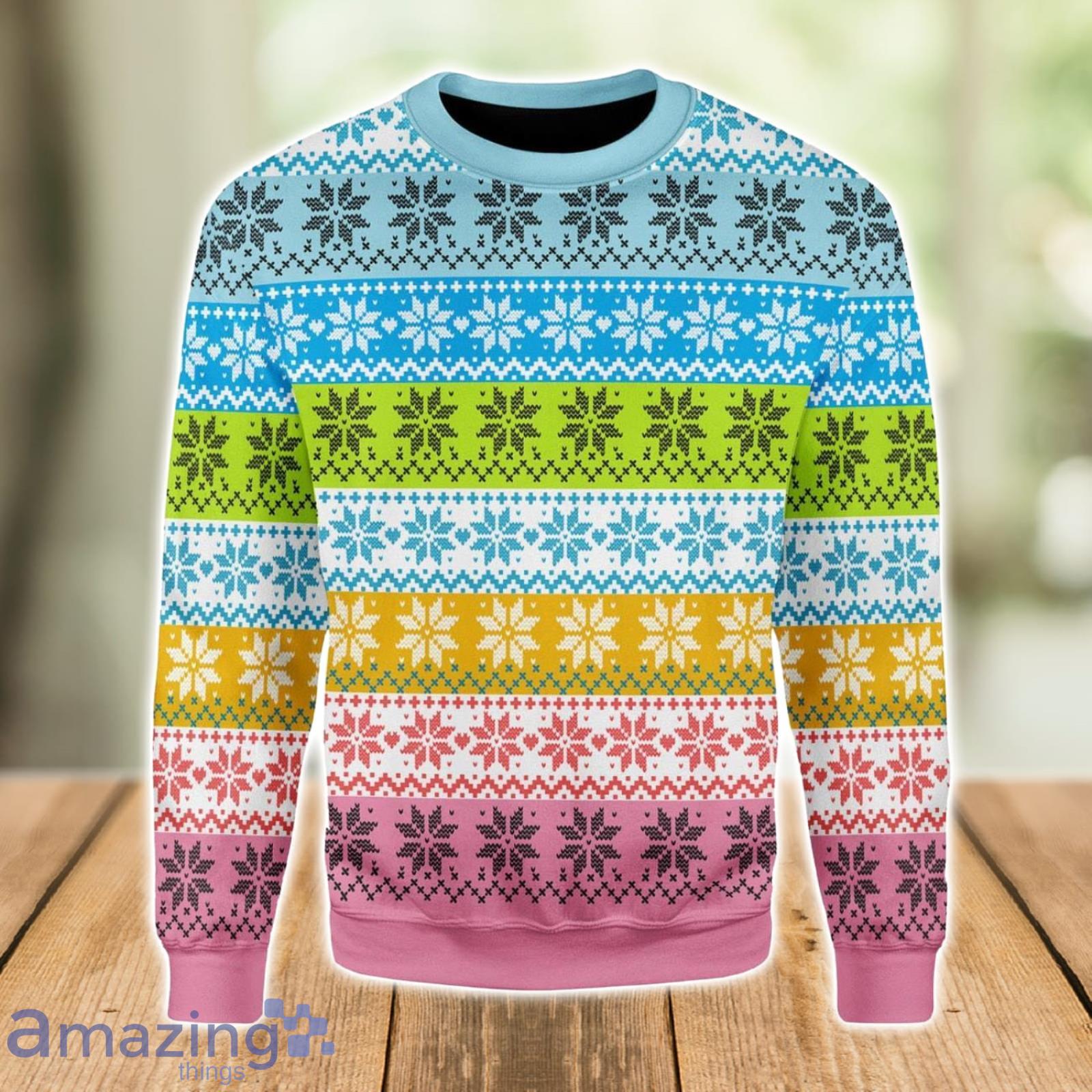 Queer Flag Ugly Christmas Sweater Xmas Gift Christmas Gift Sweater Product Photo 1
