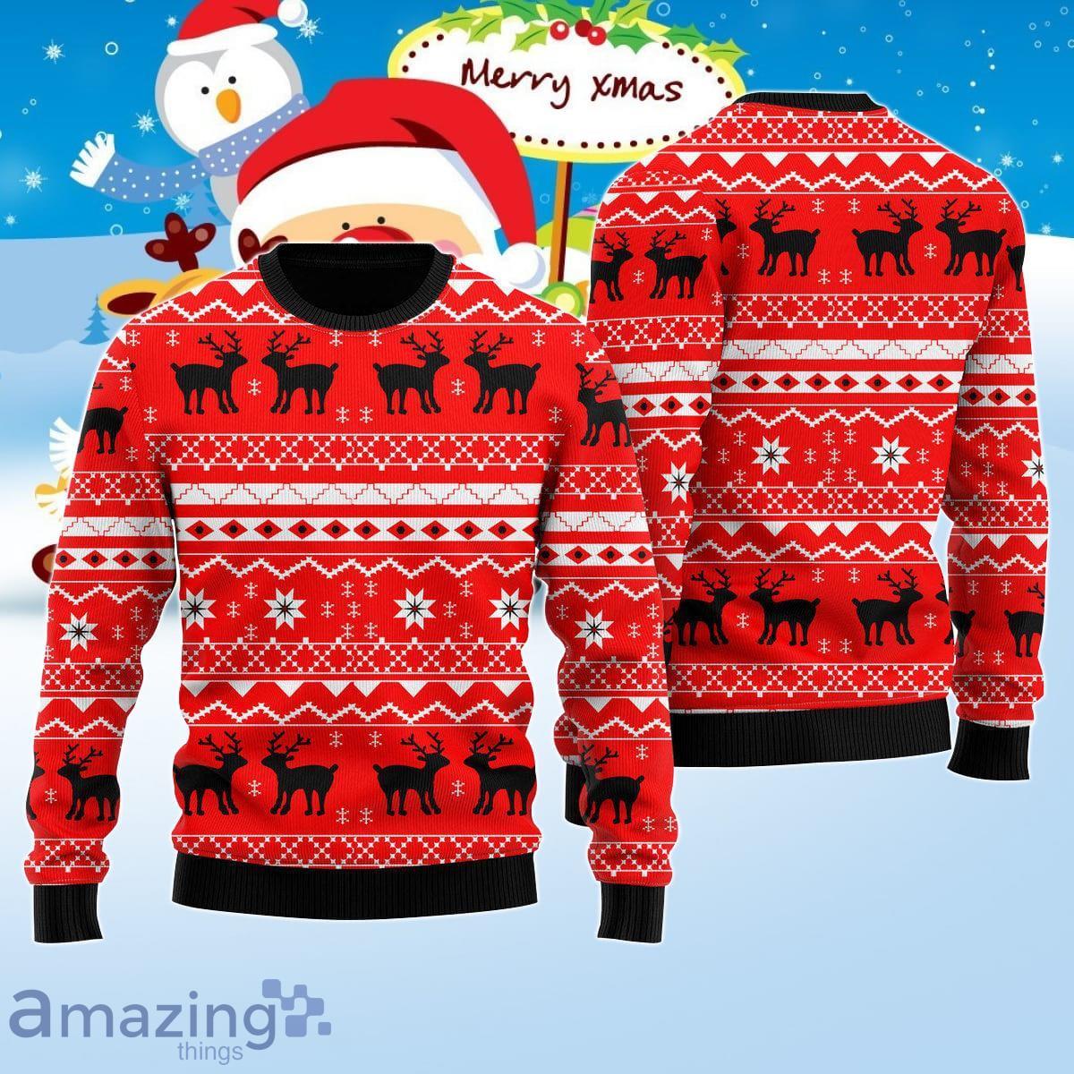 Red Deer Hunting Ugly Christmas Sweater Best Gift For Men And Women Product Photo 1