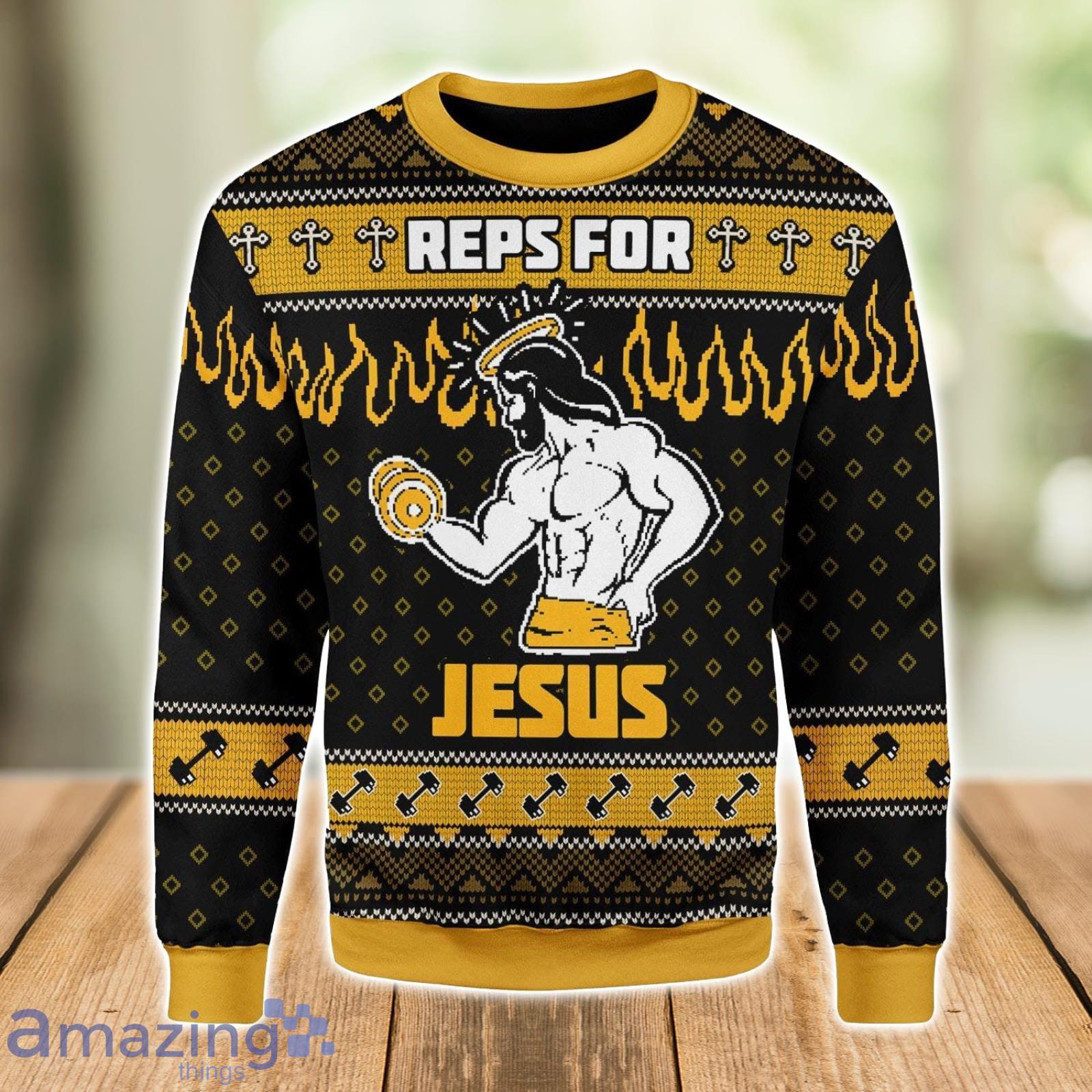 Reps For Jesus Ugly Christmas Sweater Xmas Gift Christmas Gift Sweater Product Photo 1