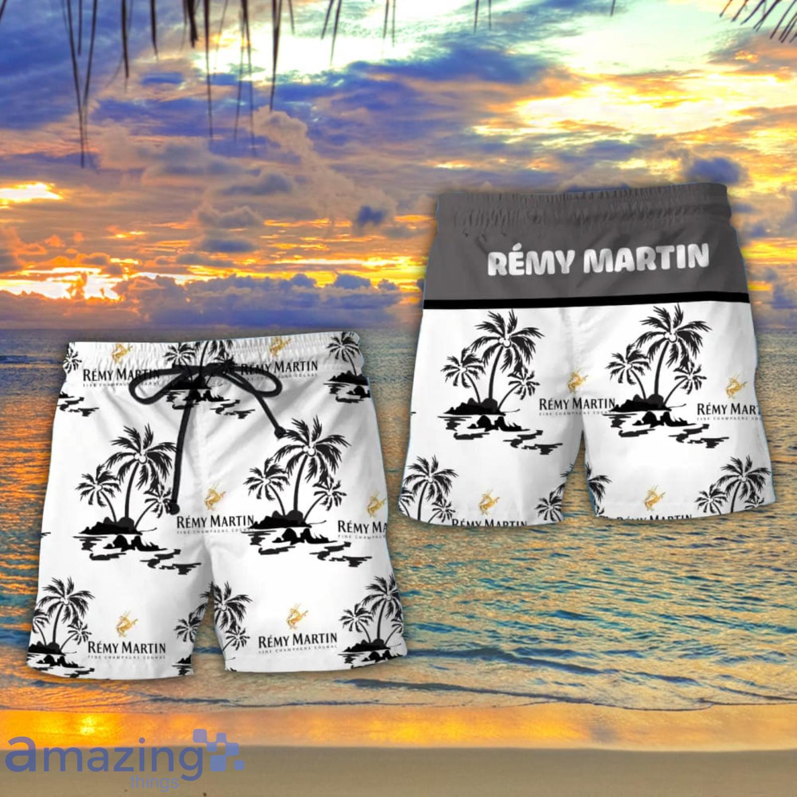 Rémy Martin Summer Beach Coconut Pattern Hawaiian Shirt And Shorts Men And Women Gift image Rémy Martin Summer Beach Coconut Pattern Hawaiian Shirt And Shorts Men And Women Gift Product Photo 2