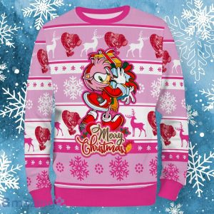 Rose O Neck Hedgehog Game So Ugly Christmas Sweater Product Photo 2
