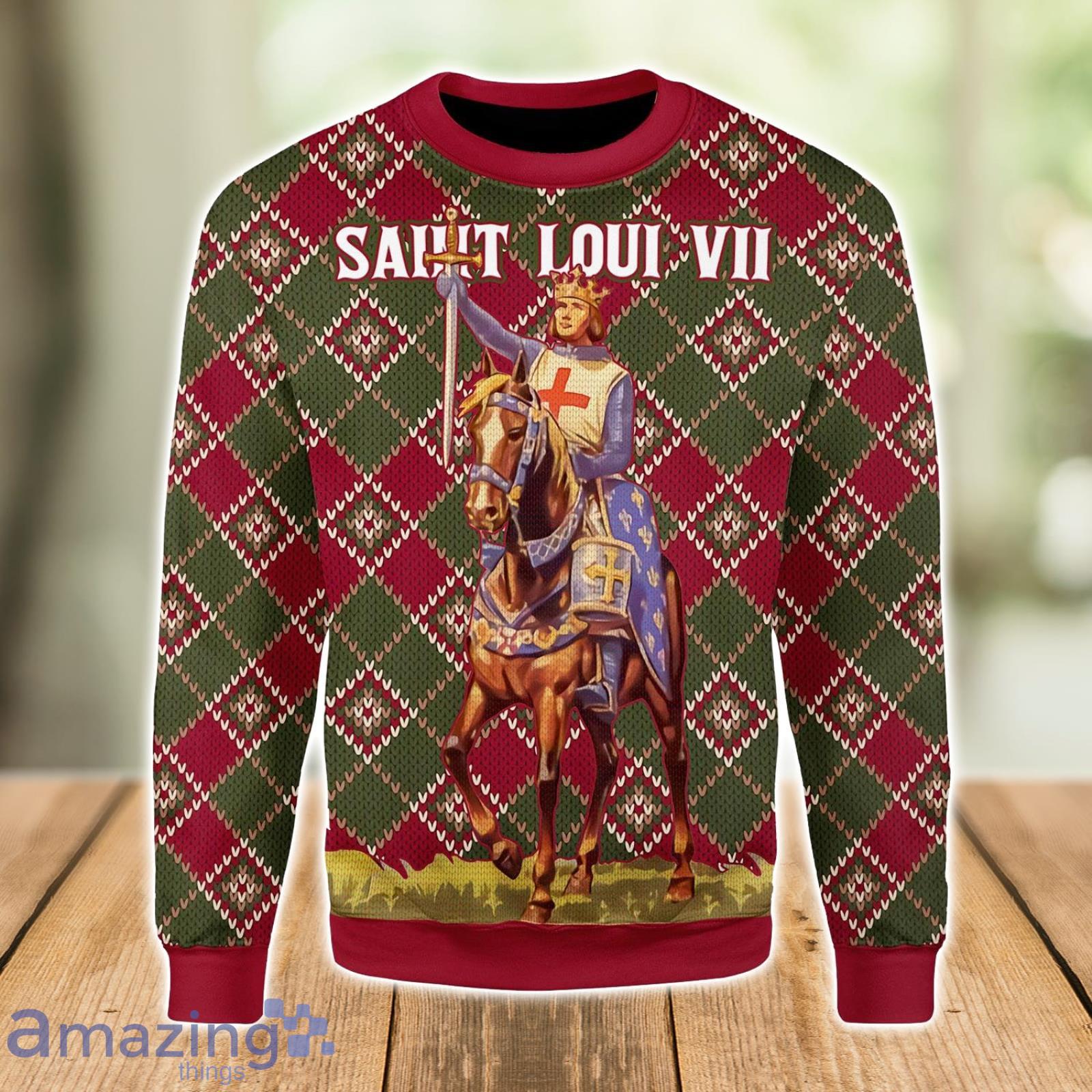 Saint Loui VII Ugly Christmas Sweater Xmas Gift Christmas Gift Sweater Product Photo 1