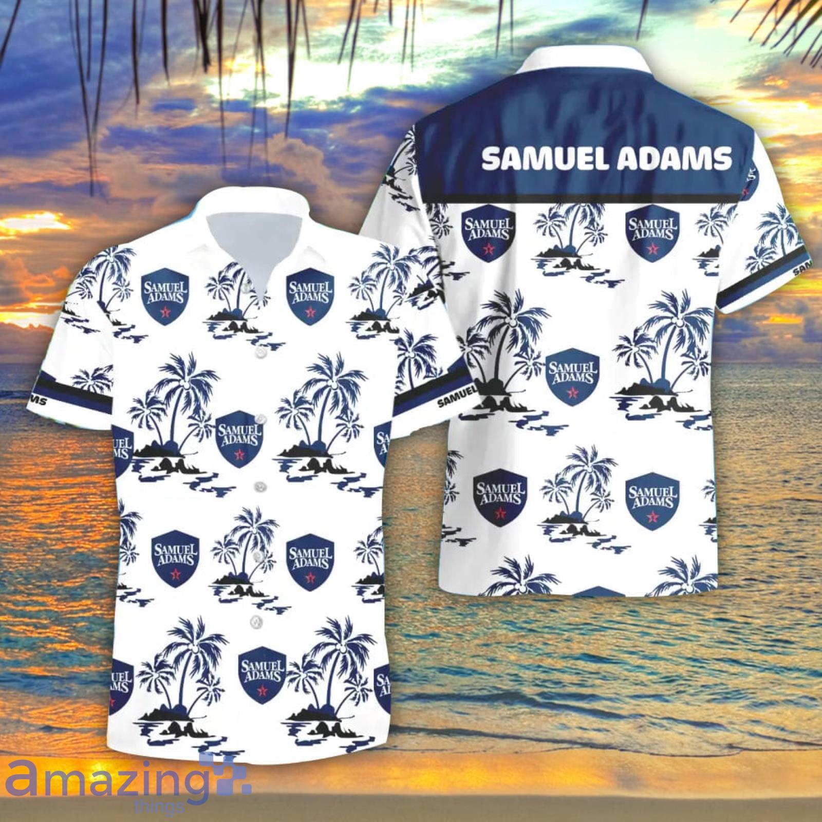 Samuel Adams Summer Beach Coconut Pattern Hawaiian Shirt And Shorts Men And Women Gift Product Photo 1