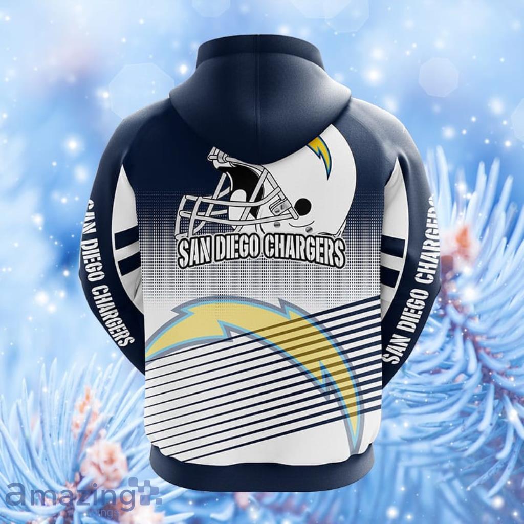 NFL San Diego Chargers Blue 3D Hoodie Zip Hoodie For Men And Women Sport  Gift - Banantees