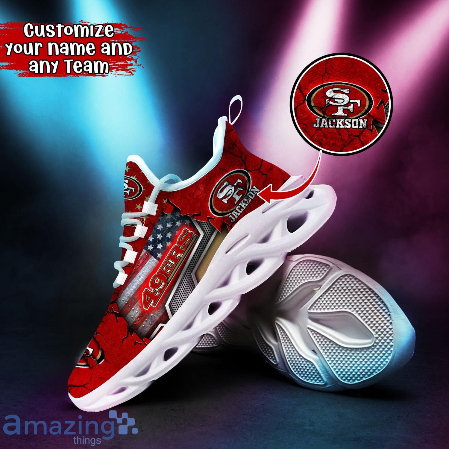 San Francisco 49ers NFL Clunky Sneakers Max Soul Shoes - Growkoc