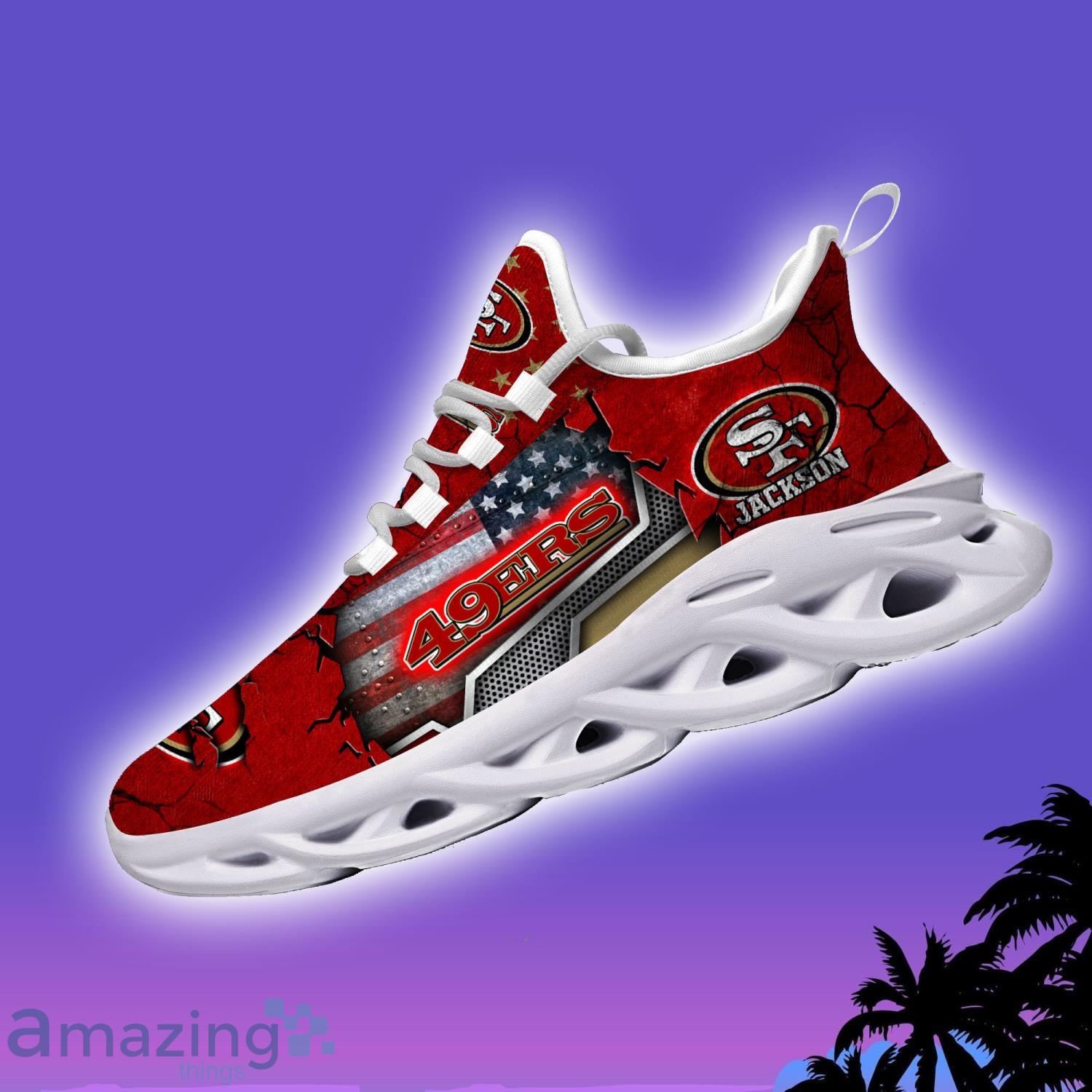 San Francisco 49ers NFL Clunky Sneakers Max Soul Shoes - Growkoc