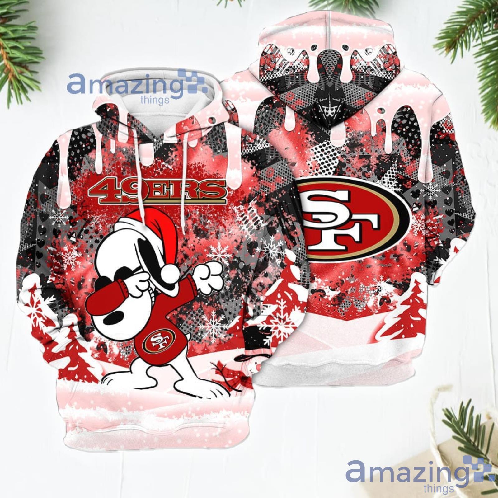 San Francisco 49ers Snoopy Dabbing The Peanuts Sports Football Christmas Giift 3D Hoodie For Men And Women Product Photo 1