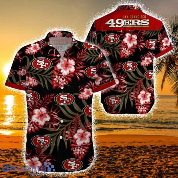 SAN FRANCISCO 49ERS LOGO MESH BUTTON UP SHIRT (BLACK)