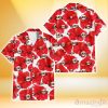 San Francisco Giants Big Red Hibiscus White Background 3D Hawaiian Shirt Gift For Fans